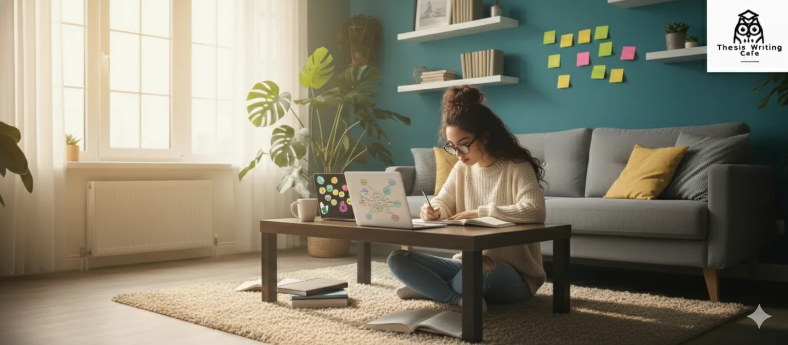 A professional writer at a desk, providing essay writing services in Abu Dhabi